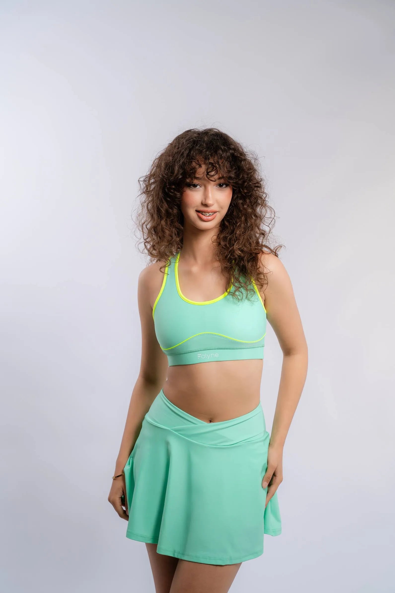 Brassière de tennis et padel vert femmes #color_vert