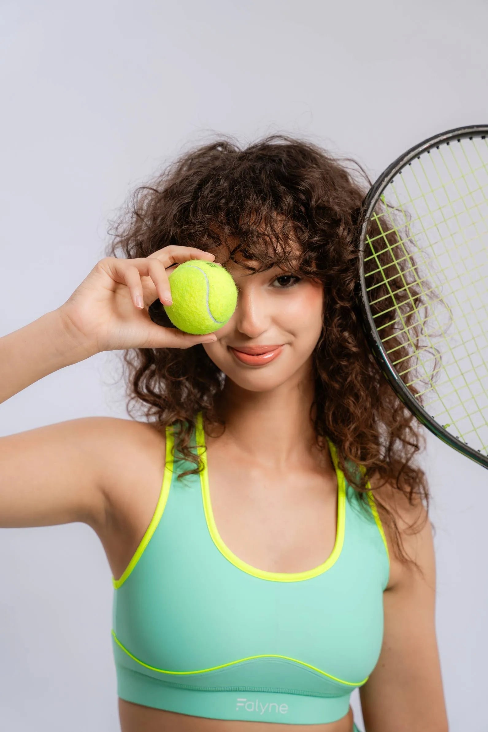 Brassière de tennis et padel vert femmes #color_vert