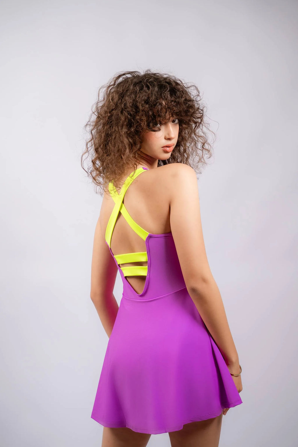Robe tennis padel violet femmes